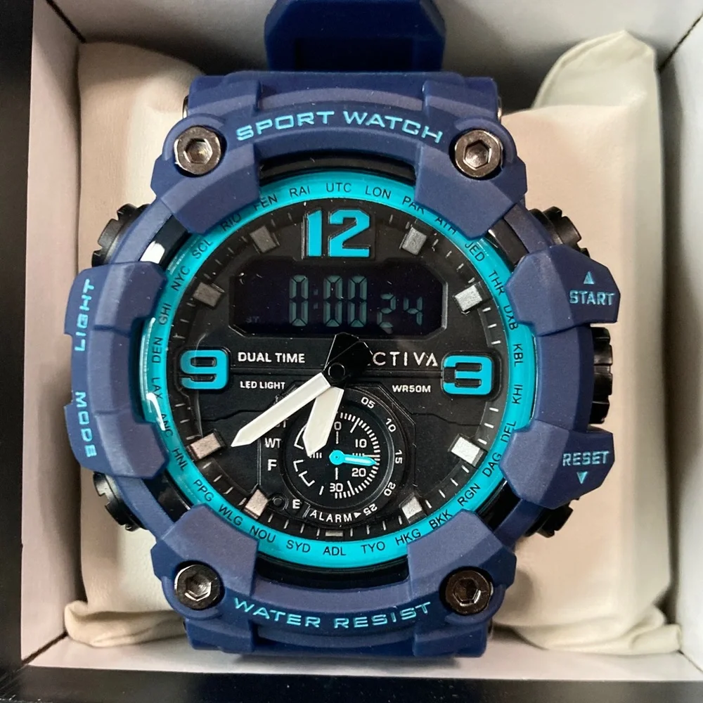 Activa Vextron Men's Sport Watch - 52mm, Blue (ACW1637-009)